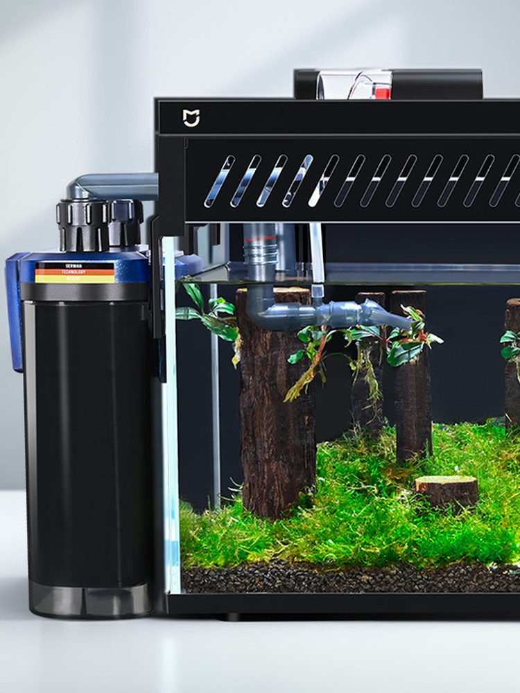 安彩EX450小型米鱼缸外置过滤器改造升级造景滤材增高架配件改装