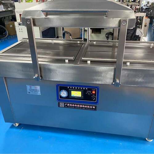 D瑞宝ZQ800大型自翻盖双室真包装机酱菜药材子电元动件空抽真空封