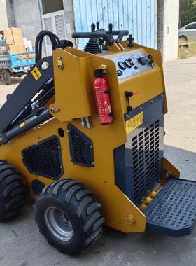 跨境零售迷你滑移装载机380型轮式装载机EPA多用小铲车