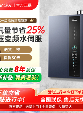 Haier/海尔 JSLQ27-16E5DLPCU1燃气热水器天然气16升水伺服恒E5