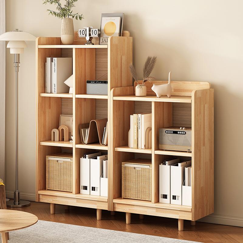 【折扣价】全实木书柜家用落地简公物易收纳柜办室多储层书架学校