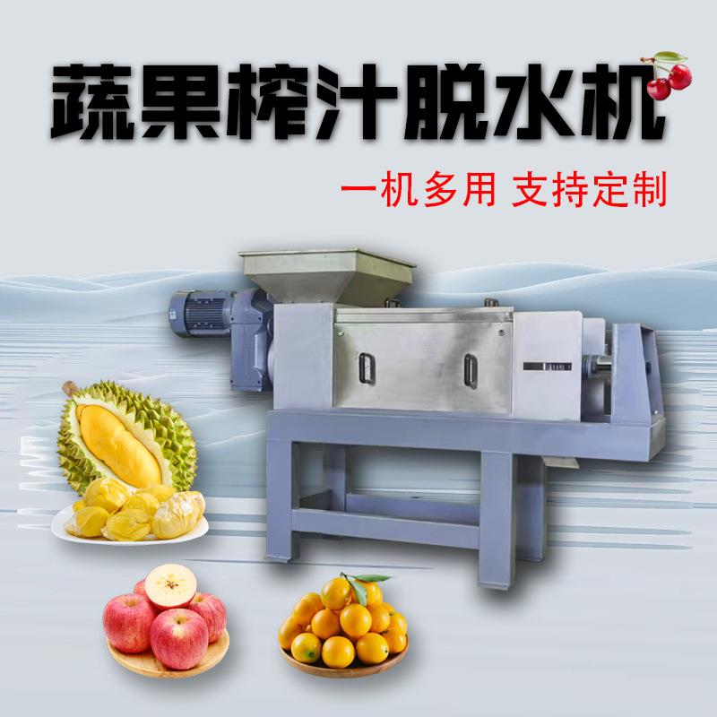 新型双螺旋压榨机榴莲白果金桔脱水机不锈钢工业榨汁机源头厂家
