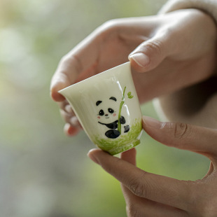 手绘有田烧陶瓷品茗杯功夫茶具家用聚香杯喝茶单杯小茶杯