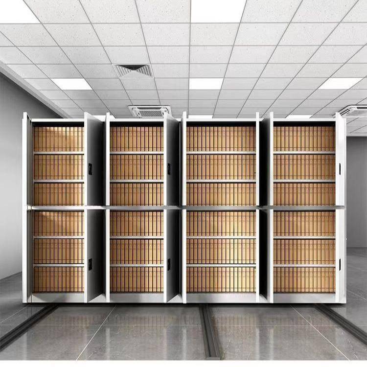 密集架钢制电动轨道密集柜移动式档案室密集文件存放凭证柜双面储