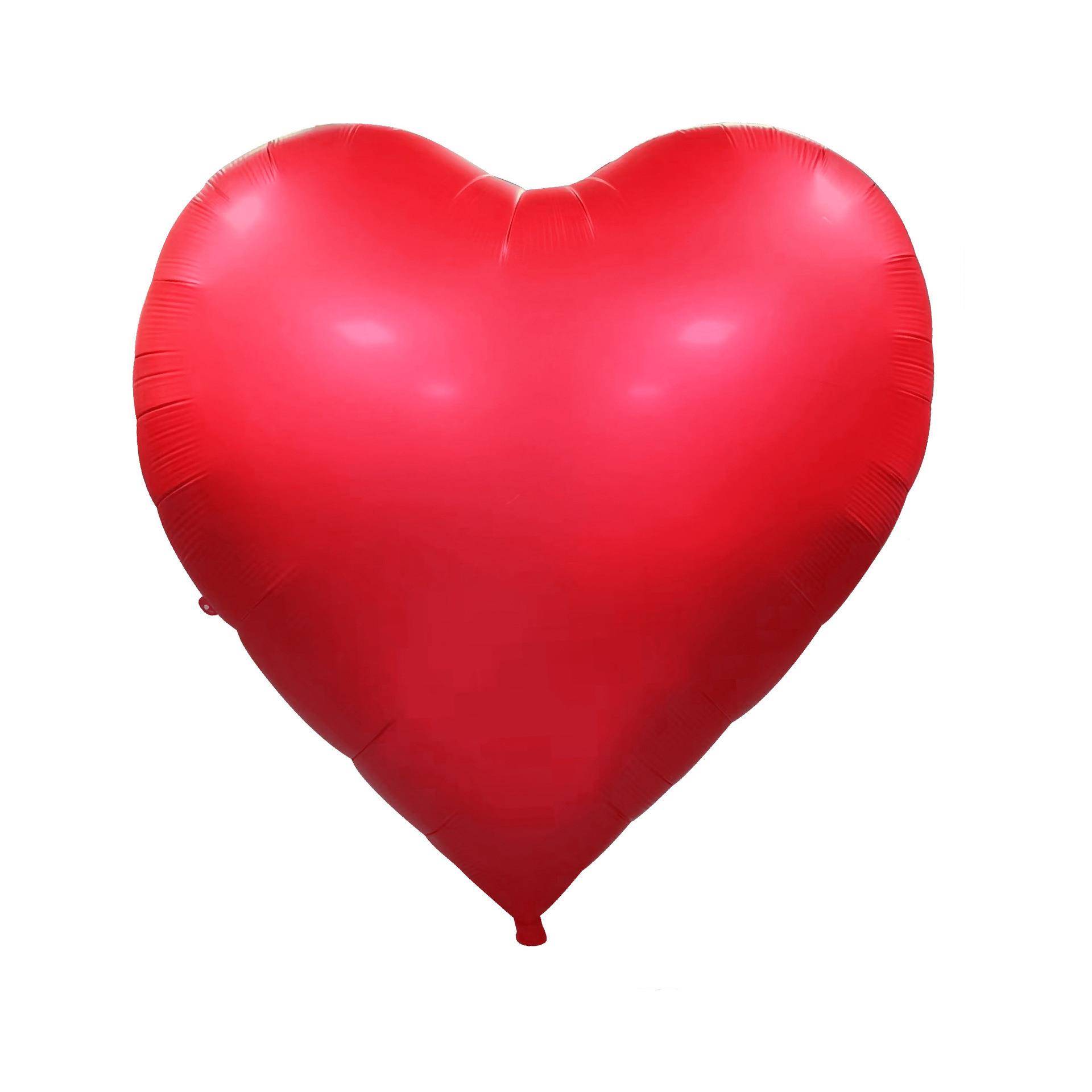 63寸独立包装大红色爱心铝膜气球情人节婚礼七夕表白场地装饰气球