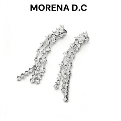 MORENA D.S 微镶锆石耳环 The Line系列耳坠饰品珍珠耳环