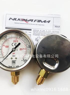 意大利 NUOVA FIMA不锈钢径向耐震压力表 0-160bar