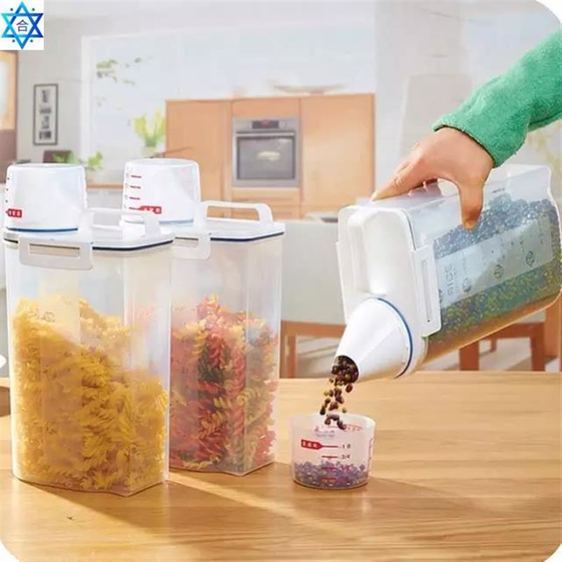 2L Plastic Cereal Dispenser SAtorage Box Food Rice Container