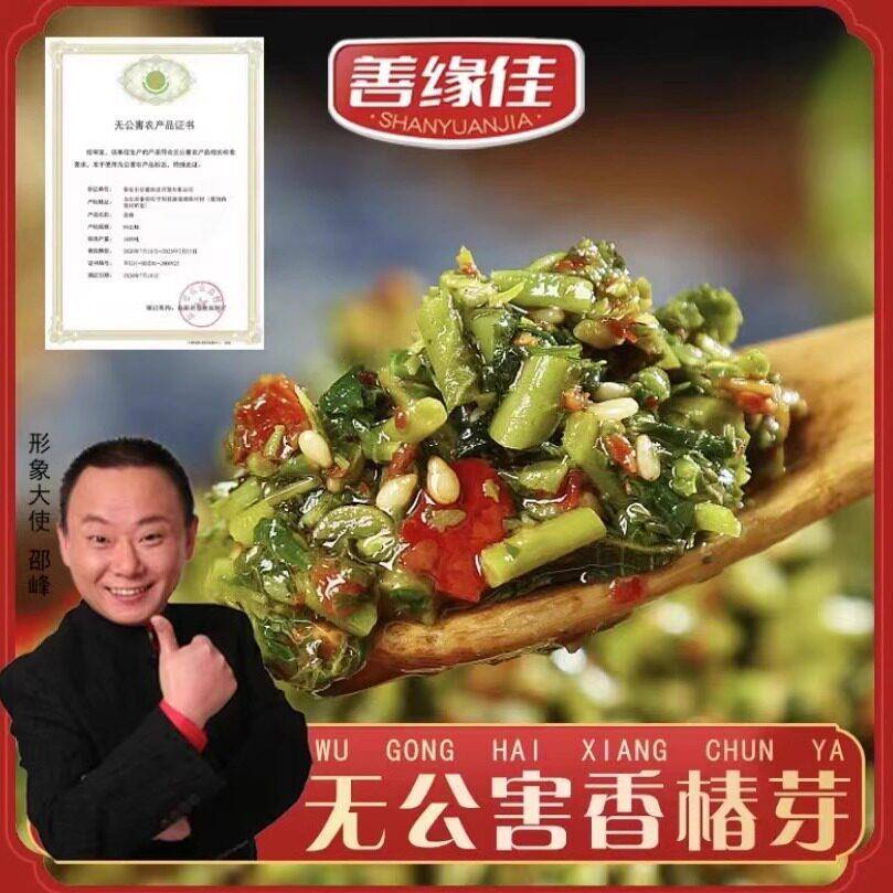 善缘佳香椿酱沂蒙山特产头茬嫩芽素食辣椒酱解馋下饭菜拌面 面拌