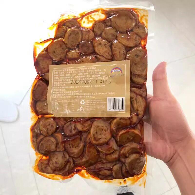 香辣麻辣面筋片开袋即食手工面筋圈休闲追剧解馋小零食下酒菜