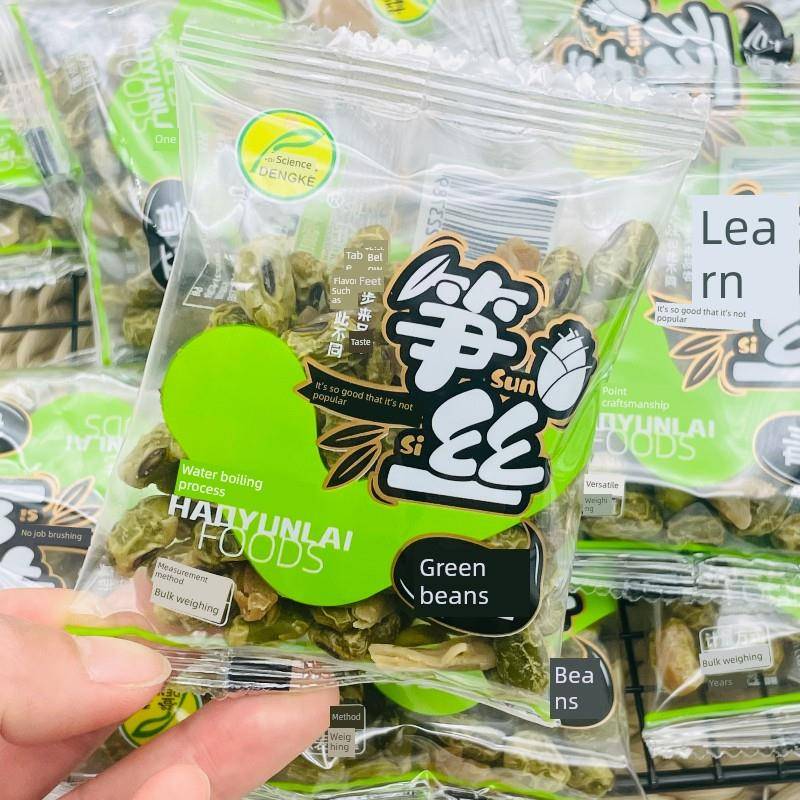登科煮制笋丝青豆独立小包装休闲零食,满足休闲零食和戏剧休闲零