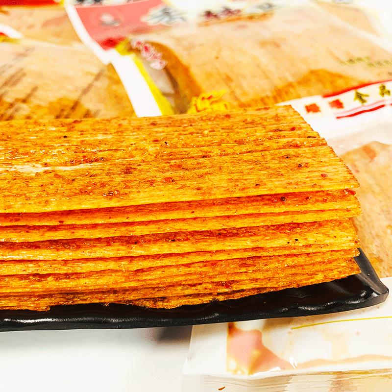 池珊珊香辣片干的硬的辣条