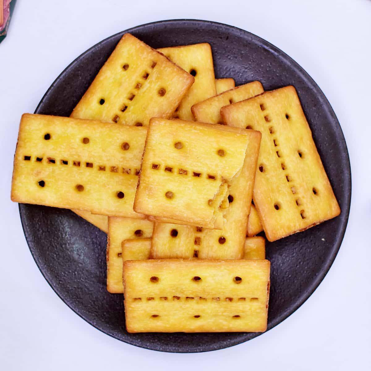 好祺308g牛肉馅酥脆饼干商超同款网红咸味饼干下午茶糕点心小零食