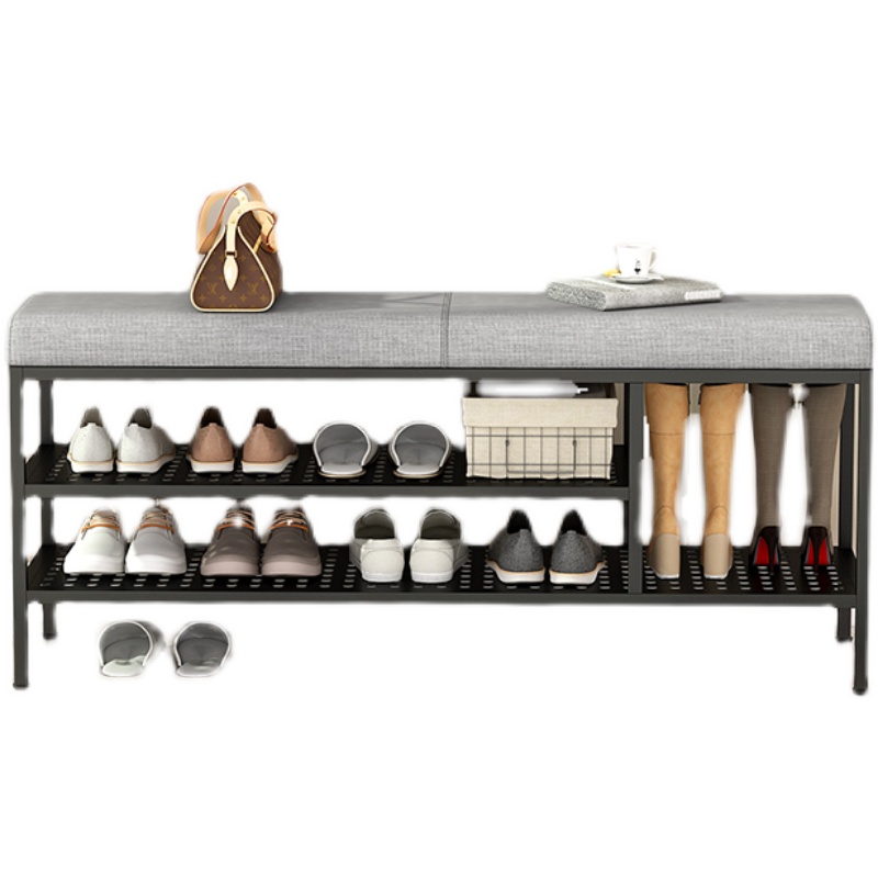 入户换鞋凳家用门口轻奢穿鞋凳进门鞋柜坐凳一体鞋架皮革长条凳子