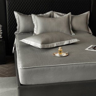 高端A类高分冰离子超软按凉席三件套床笠简约素色轻奢空调席