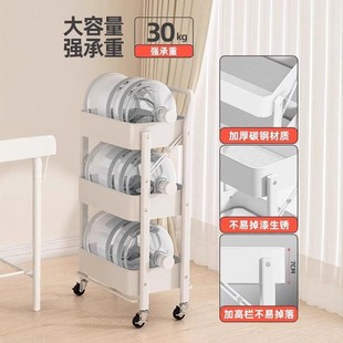 可折叠书架小推车边几卧室零食架厨房收纳储物架子置物架落地带轮