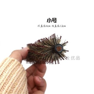 发型师滚梳发廊i专业耐高温野猪鬃毛内扣卷发圆滚梳子理发店专用