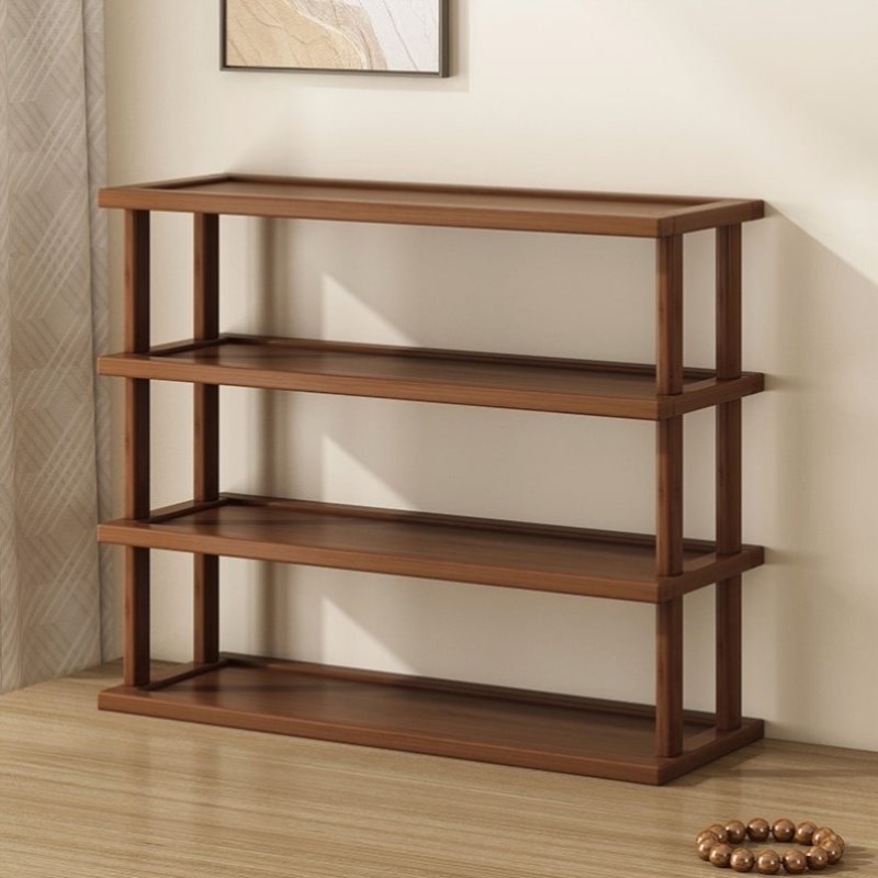 桌面置物架桌上增高加厚可调收纳架子台面小型多层放东西竹木隔板