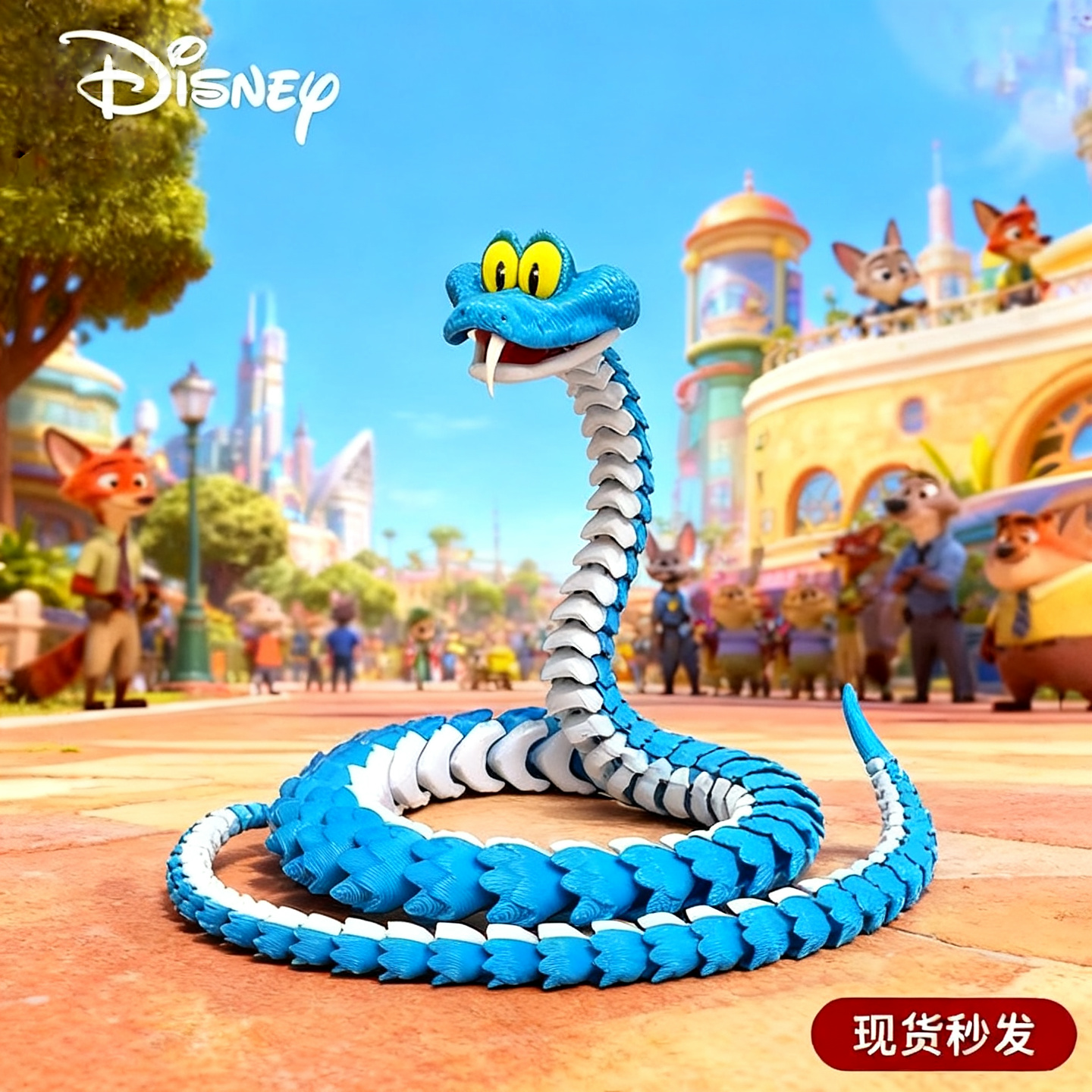 疯狂动物城盖瑞蛇3D打印玩具