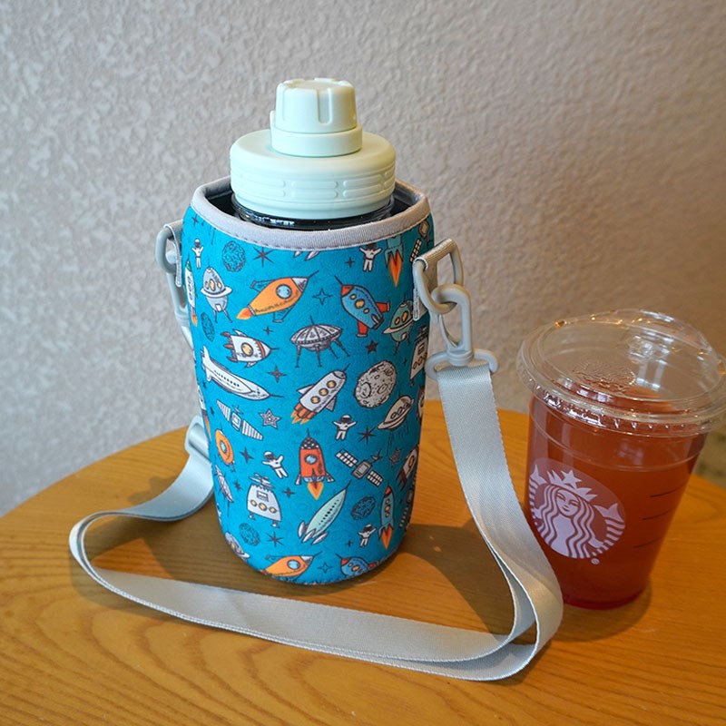 超大容量水壶包弹力水杯套1300ml希乐保温杯P杯套儿童可斜挎水杯