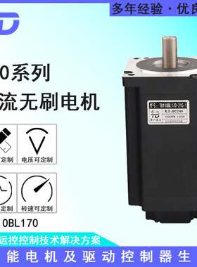 直流无刷电机110BL170 48V220V3000转2000W打磨机农用履带车马达