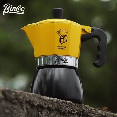Bincoo摩卡壶双阀家用电陶炉煮咖啡壶套装便携小型意式浓缩咖啡机