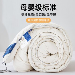 2024母婴级a类全棉大豆纤维被冬被加厚保暖纯棉150200大豆被子D