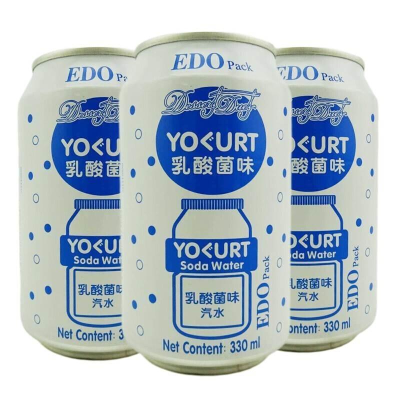 EDOPack饮料乳酸菌味汽水柠檬味波子水汽水330ml碳酸饮料夏季饮品