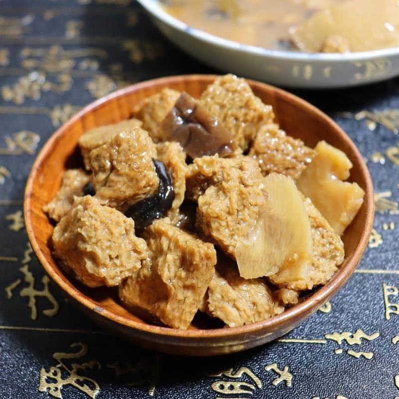 老宁波下饭菜四鲜烤麸罐头面筋烤夫速食即食熟菜食品预制菜罐装