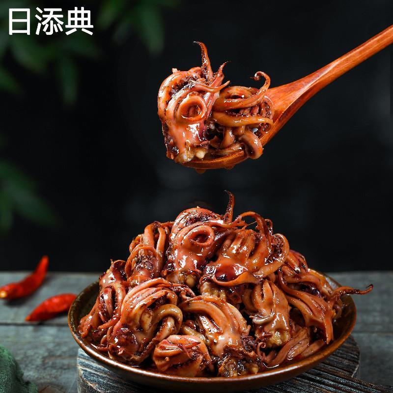 1000g麻辣鱿鱼须罐头即食小海鲜鱿鱼头鱿鱼丝片八爪鱼铁板鱿鱼仔