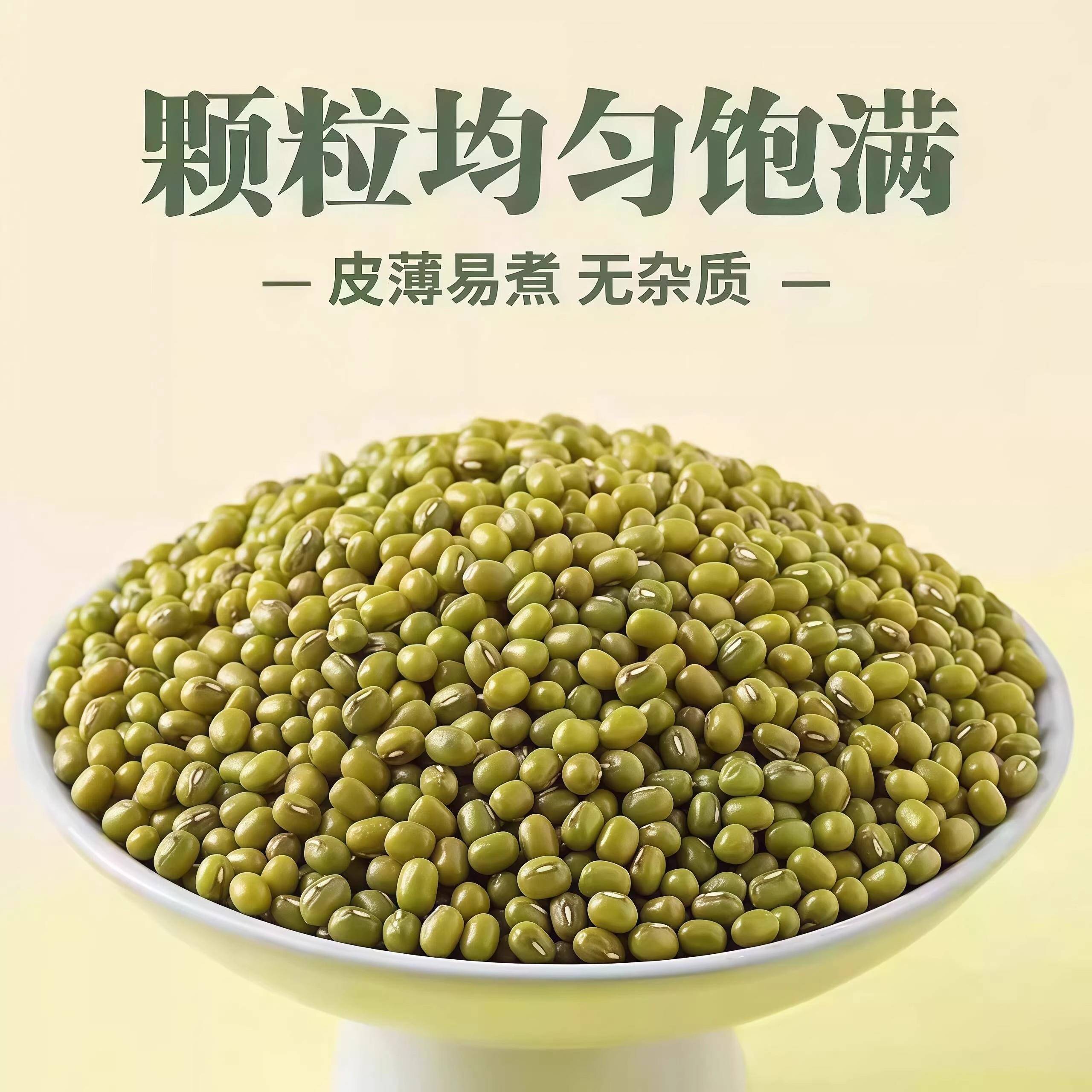 东北有机绿豆5斤新鲜可豆芽农家优质当季新货精品五谷杂粮旗舰店