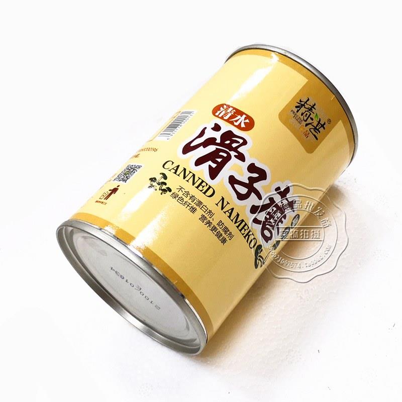新货海阿蓝料理滑子蘑罐头开罐即食日餐专用出口产品滑子菇400g