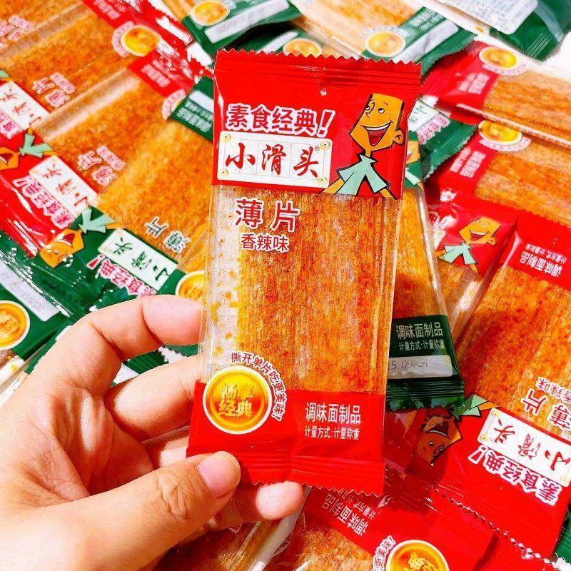小滑头薄片原味辣片散称零食儿时怀旧解馋小零食麻辣面筋制品小吃