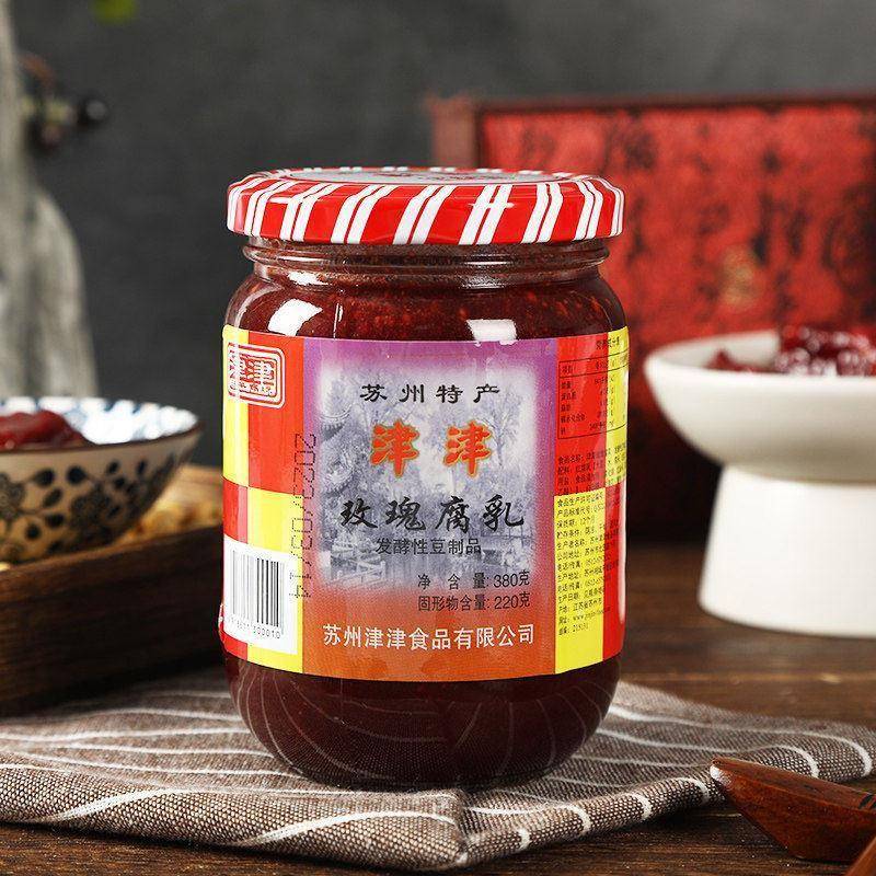 津津玫瑰豆腐乳苏州特产小吃下饭菜腐乳早餐佐料瓶装380g*2