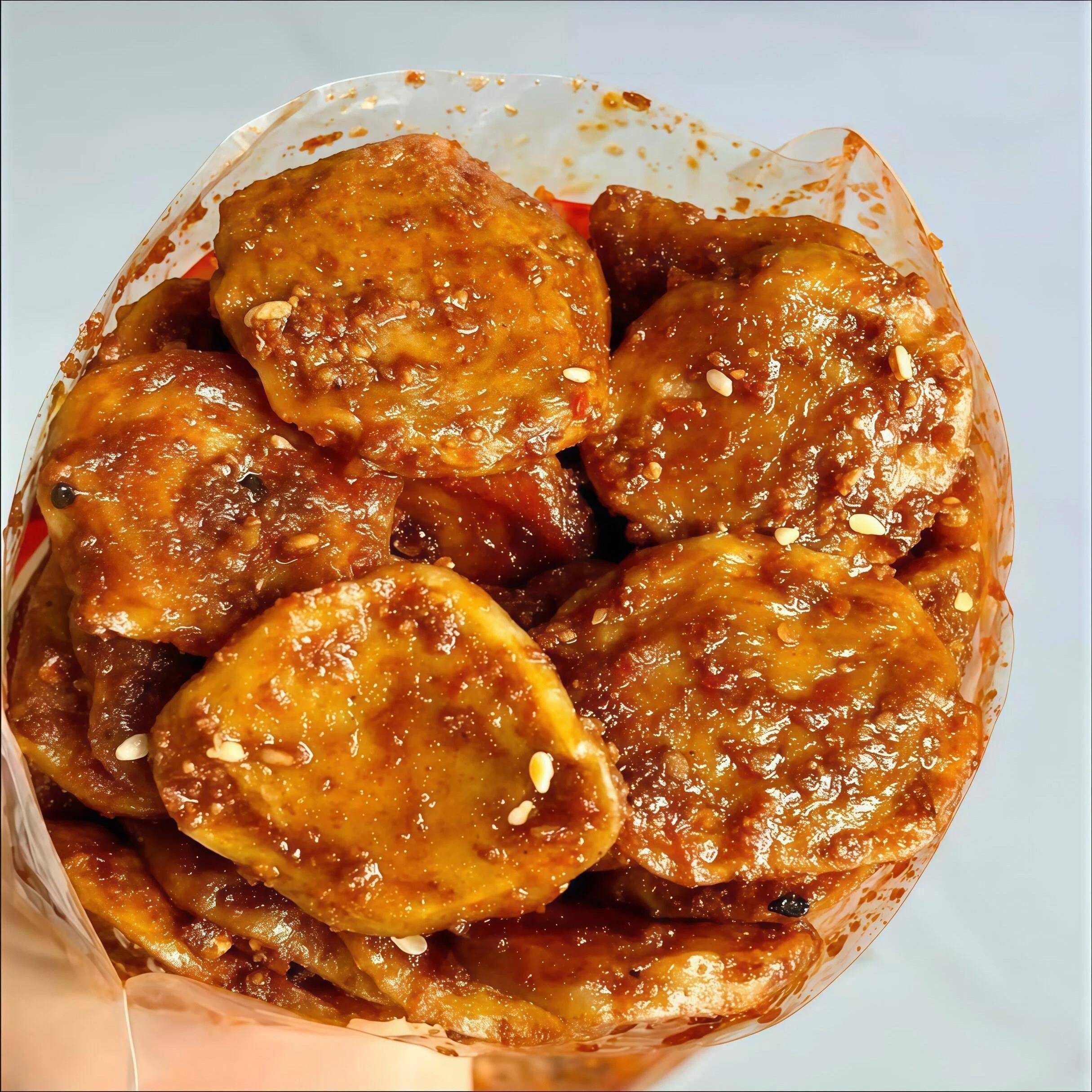 辣鑫尚手工面筋圈陕西蒜香麻辣味250g即食烤面筋解馋小吃辣条零食