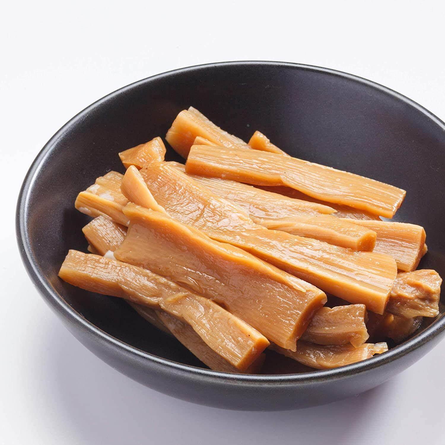 明成味付笋1kg即食调味笋片 麻笋拉面笋片 竹笋丝日式鲜笋干4-6cm