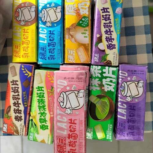 新日期抹茶味奶片糖特浓小包装奶片高颜值乳酸菌口味办公休闲 �