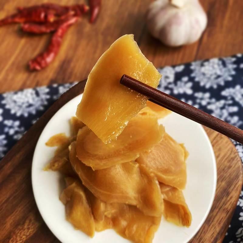 红姜片生姜片嫩姜片苏州特产甪直酱品厂咸甜腌制酱菜下饭菜450克