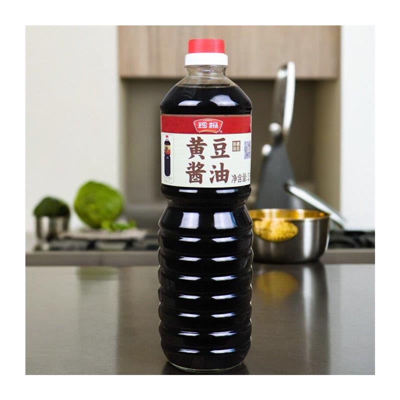 珍极黄豆酱油1L瓶装家用统