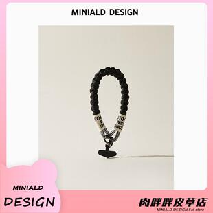 MDESIGN创意尼龙编织短款防丢手腕绳手机挂绳便携手提手绳可拆卸同人AI