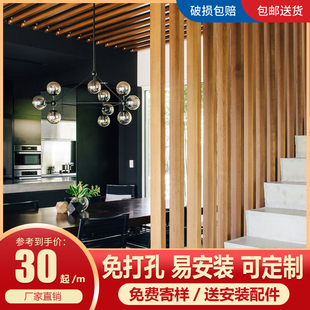 铝方通铝合金方管立柱木纹铝方管型材方通格栅弧形墙屏风