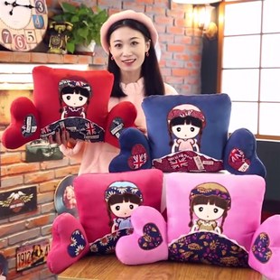 护腰靠枕办公室靠垫汽车腰靠车用卡通爱腰枕椅子腰垫靠背加大号