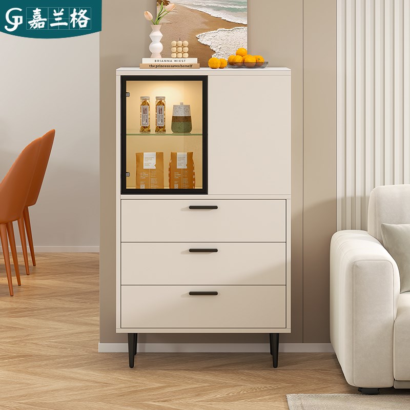 客厅岩板沙发边几现代床头桌侧边柜卧室斗柜抽屉置物柜子9K2