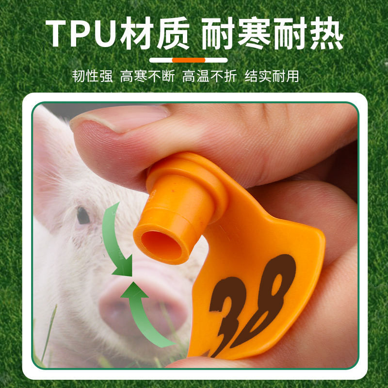 耳标号牌母猪耳标猪用带字耳标兽用耳标钳养殖场标记耳号牌钳子