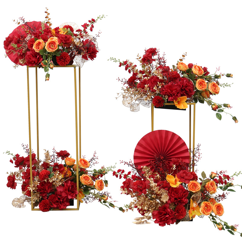 婚庆花架仿真花艺庆典活动车展舞台铁架柱花路引布置道具