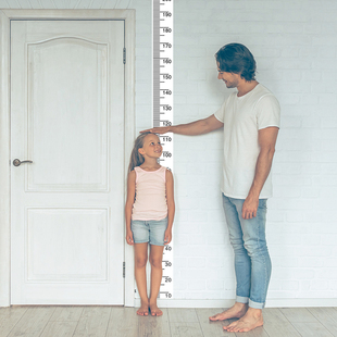 硬质立体测量身尺墙学校医院售票处儿童房自粘伤墙