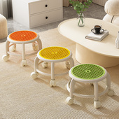 万向轮小滑轮矮凳洗澡凳美缝小板凳带轮子 小圆坐凳