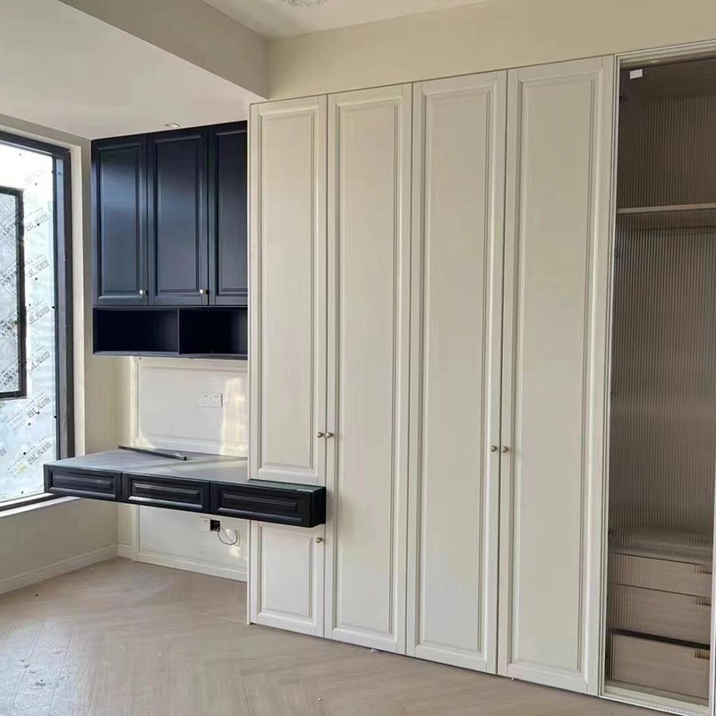 定制法式奶油风小户家用柜子现代卧室成品大衣橱全屋定制