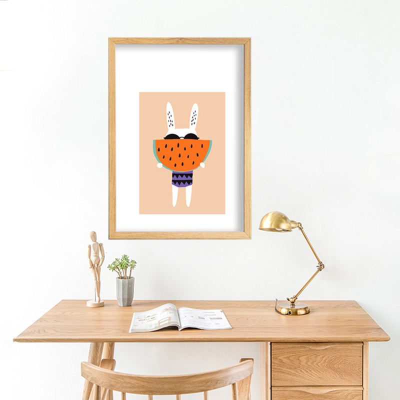 铝合金贴木纹画框1拼图框架装裱写真相框挂墙胡桃色国画框