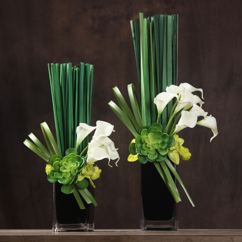 马蹄莲花艺插花盆花假花仿真花装客厅摆设室内装饰花卉餐桌摆件